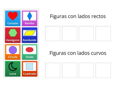 Figuras Con Lados Curvos Y Rectos Ordenar Por Grupo