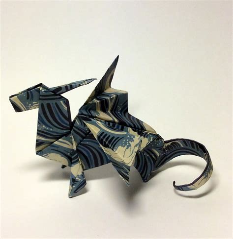 Blue Origami Dragon This Is My Variation Of Armin Taubner Flickr