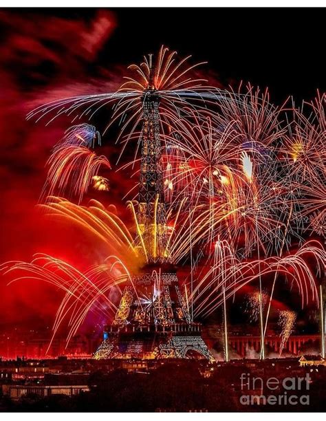 Eiffel Tower new year fireworks Photograph by Kurt BROWN - Fine Art America