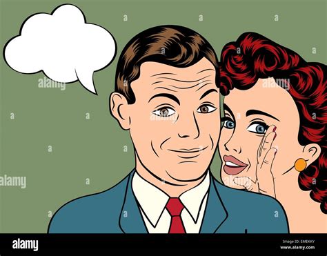 Man And Woman Love Couple In Pop Art Comic Style Stock Vector Image