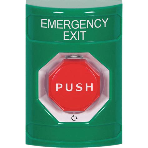 Emergency Exit Push Button,Green,SPDT SS2109EX-EN 662950500759 | eBay