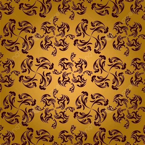 Gold And Maroon Swirling Seamless Repeat Design That Will Tile