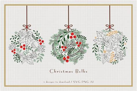 Christmas Bulbs - 3 Vector Illustrations