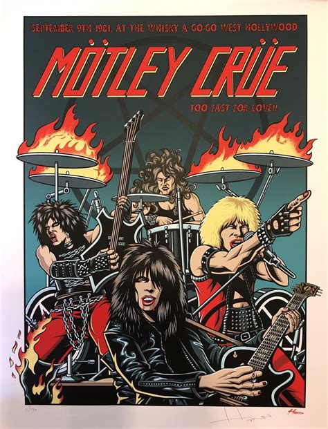 Motley Crue Final Tour Poster Cartoon