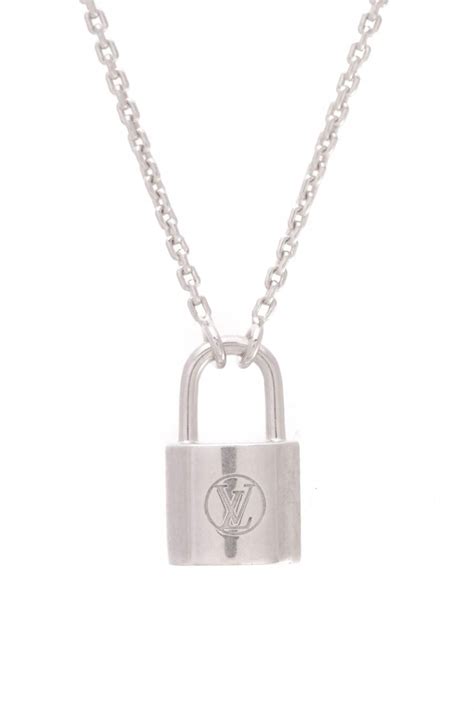 Louis Vuitton For Unicef Lockit Pendant Necklace Silver