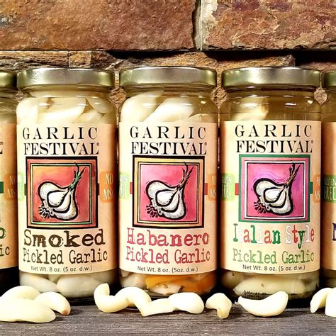 Garlic Festival Foods Jalapeno Pickled Garlic Quart