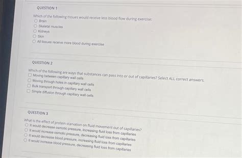 Solved QUESTION 1 Which of the following types of blood | Chegg.com 