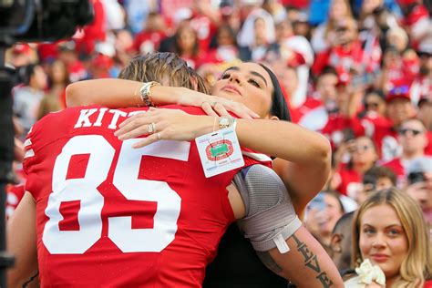 IN PHOTOS: 49ers star George Kittle gets cozy with wife Claire while