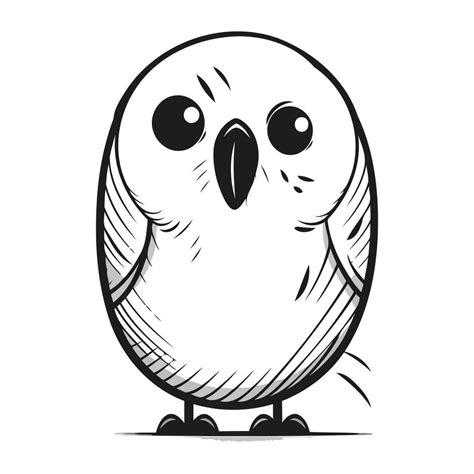 Cute owl isolated on white background. Vector illustration in sketch style. 33644128 Vector Art ...