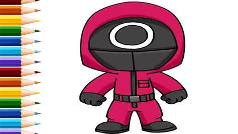 How To Draw The Red Guard Uniform SQUID GAME EASY SQUID GAME