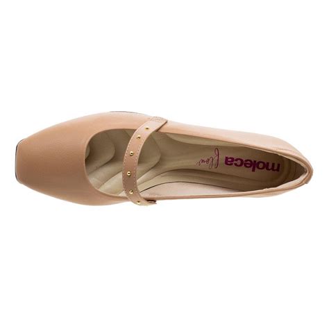 Sapatilha Mary Jane Feminina Moleca Nude Bege