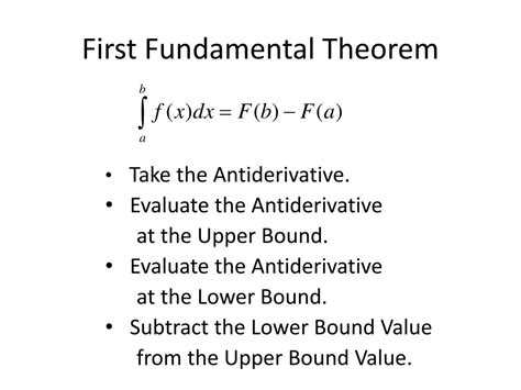 Ppt The First Fundamental Theorem Of Calculus Powerpoint Presentation