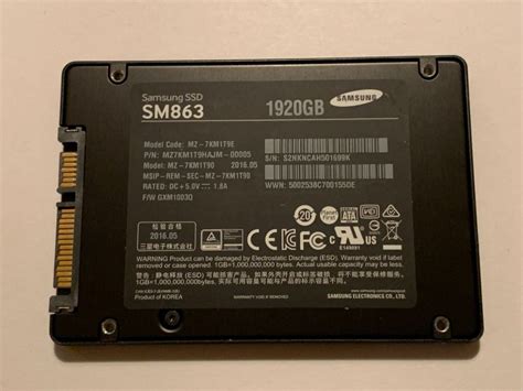 Samsung SM863 1920GB SSD | Kaufen auf Ricardo