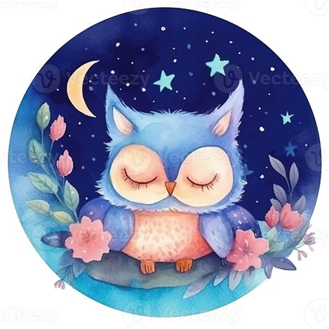 Cute Watercolor Good Night Illustration 23853522 PNG