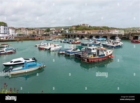 Folkestone Harbour Fishing Boats Folkestone Kent England Stock Photo