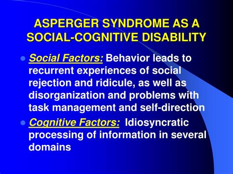 Ppt Cognitive Behavior Therapy For Adults With Aspergers Syndrome