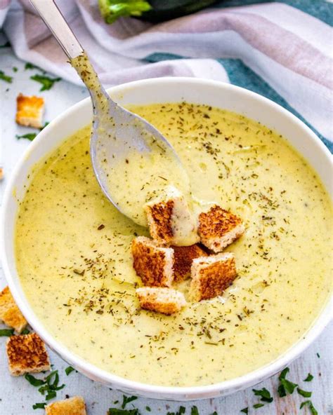 Super Easy Creamy Zucchini Soup Craving Home Cooked