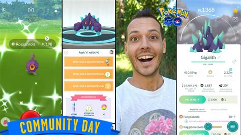 Uno Shiny Da Missione Community Day Roggenrola Pokémon Go Youtube