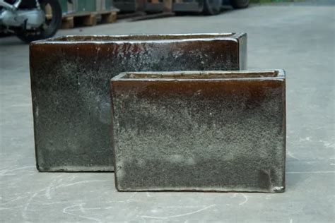 Rectangular Ceramic Planters Cast Stone International