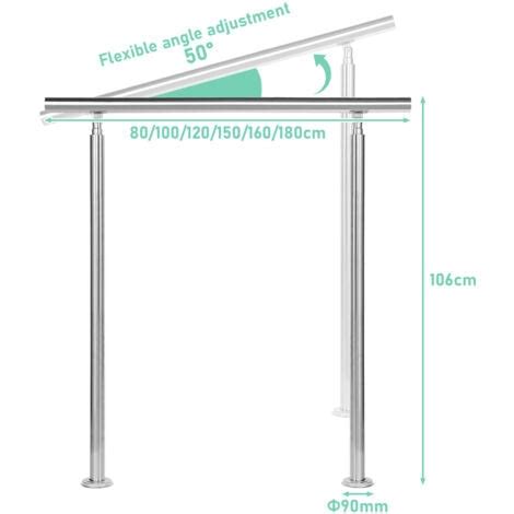 Rampe D Escalier En Acier Inoxydable Garde Corps Pour Jardin Balcon