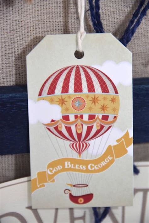 Hot Air Balloon Themed Favor Tags By An Afternoon In Paris Balloons Favor Tags Unique Favors
