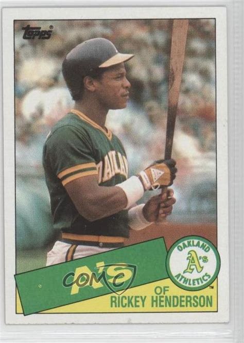 Topps Rickey Henderson Oakland Athletics Baseball Card Ebay