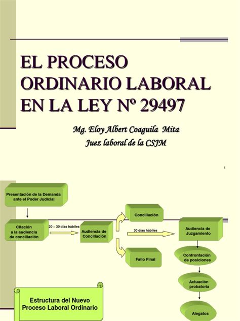 0 El Proceso Ordinario Laboral En La Nlpt Ppt Sentencia Ley