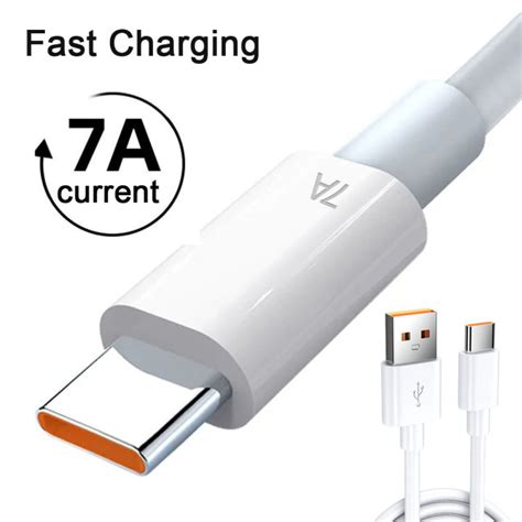 7a Type C Usb Cable Super Fast Charge Cable For Huawei Mate 40 30 Xiaomi Samsung Fast Charging