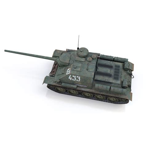 SU 100 433 Chasseur de chars soviétique modèle 3D 119 obj lwo