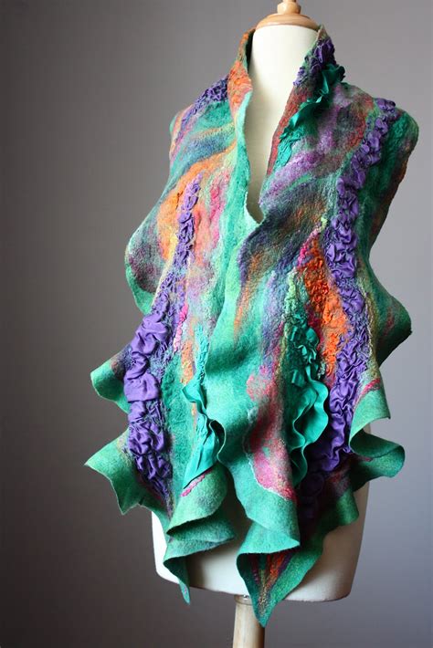 Laboratory Of Fashion Nuno Felted Textured Scarf