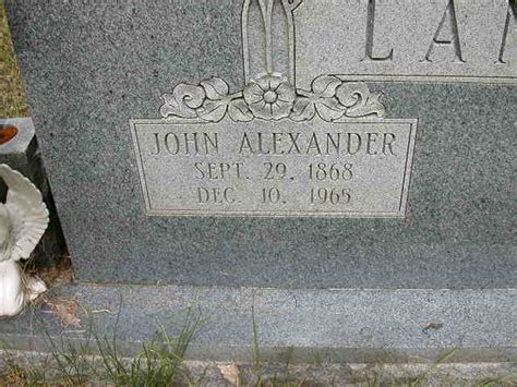 John Alexander Lanier Find A Grave Memorial