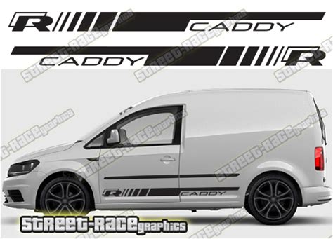 RS182 VW VOLKSWAGEN CADDY SIDE RACING STRIPES GRAPHIC DECAL STICKERS