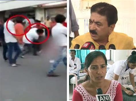 Gujarat BJP MLA Balram Thawani Thrashes NCP Woman Leader Video Goes