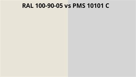 RAL 100 90 05 Vs PMS 10101 C RAL Colour Chart UK