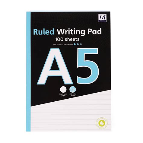 Ruled Writing Pad A5 100 Sheets | Hobbycraft