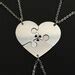 3 Stainless Steel Heart Puzzle Necklaces 3 Piece Puzzle Necklaces