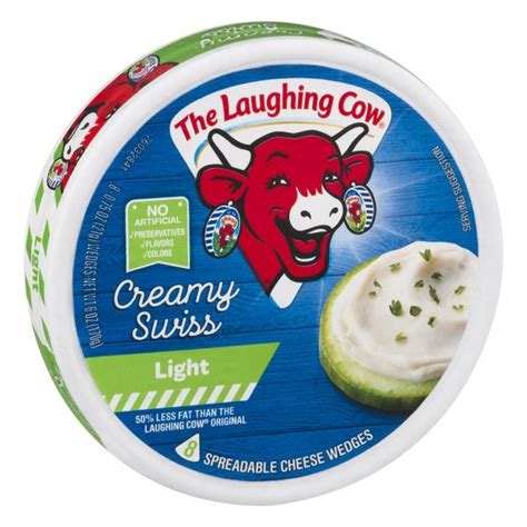 The Laughing Cow Light Creamy Swiss Cheese Wedges 8 Count Hy Vee