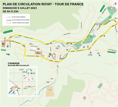 Tour de France informations pour le 9 juillet 23 à Royat