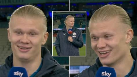 Erling Haaland gives yet another brilliant interview after scoring ...