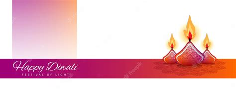 Premium Vector Diwali White Background Banner