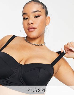 Missguided Plus Haut de bikini à armatures Noir ASOS