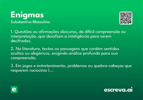 Significado Da Palavra Enigmas