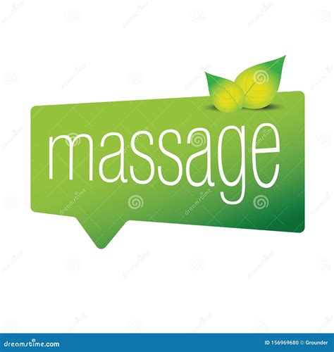 Massage Sign Speech Bubble Vector Stock Vector Illustration Of Logo Therapy 156969680