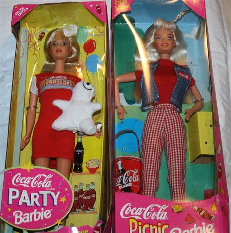 Barbie, Coca-Cola Dolls, Party Barbie & Picnic Barbie Special Edition ...