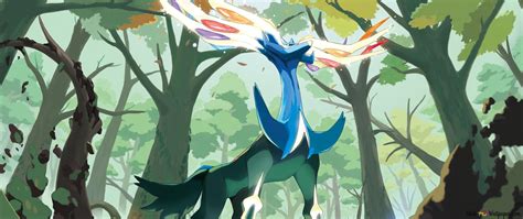 Legendary Pokémon Xerneas 4K wallpaper download