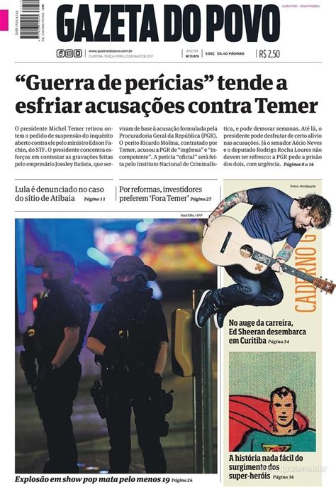 Capa Gazeta do Povo Edição Terça 23 de Maio de 2017