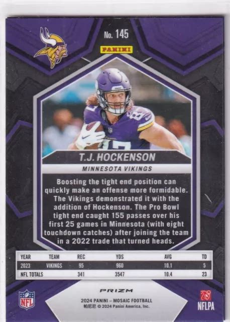 Panini F Tbol Nfl Mosaic No T J Hockenson Silver Prizm Eur