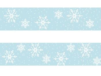 Printable Bulletin Board Borders Winter Snowflakes By Feliz Finds