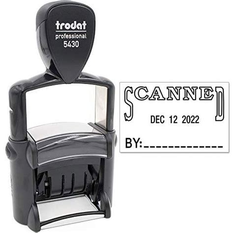 Trodat Professional Self Inking Date Stamp With Scanned Black