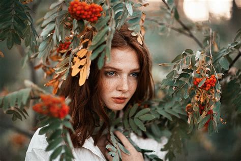 Blue Eyes Freckles Girl Woman Face Redhead Mia Sollis Wallpaper